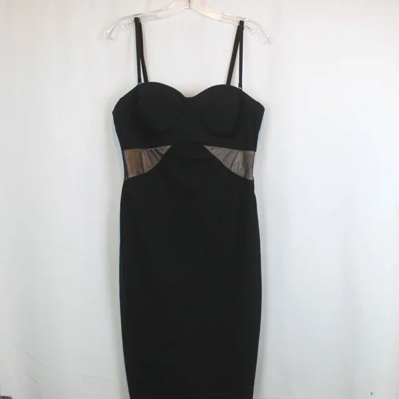 Kardashian Kollection Dresses | Kardashian Kollection Black Gold Tube Top Body Fitting Pencil Dress | Color: Black/Gold | Size: L | Cnbmine's Closet
